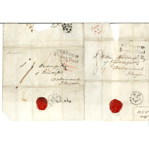 3126 - Scottish Postal History; 1830-31 six similar covers, each with 