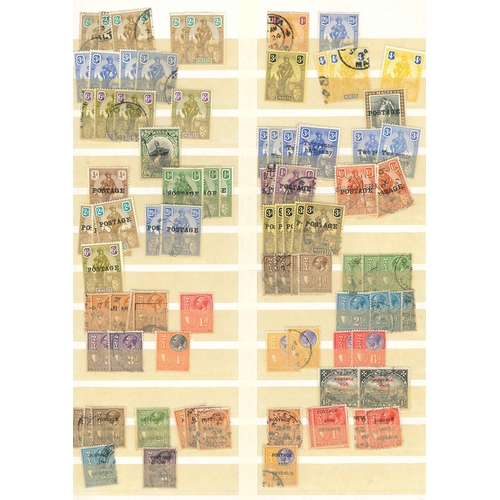 244 - Malta; early to modern m. & u. stock in stockbook. Mainly cheaper but with some medium values, a... 