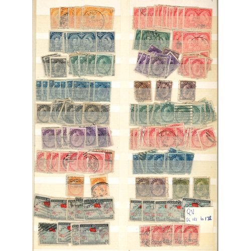 39 - Canada; two stockbooks (each 32-sides) of early to fairly modern stamps, majority used (more mint la... 