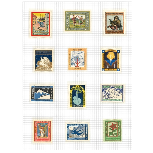 1951 - Iceland; Christmas Seals; 1905-76 collection on pages, mainly fine lightly mounted, and inc. some le... 