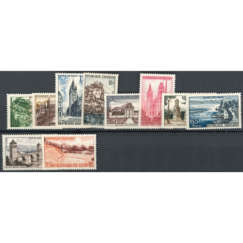 102 - France; 1948-57 range on stockleaves (mixed l.m.m./u.m., mainly fine), s.t.c.£650+ (a few year... 