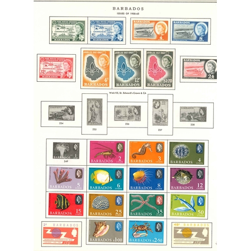 1016 - Commonwealth; few pages of countries A-B mounted mint inc. Aden (Qu’aiti) 1963 set (12), Basut... 