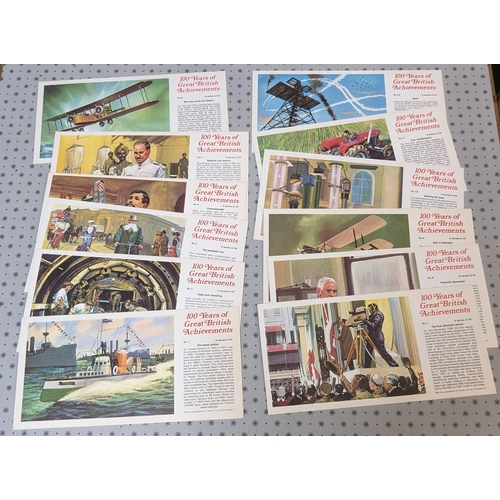 1121 - Trade Cards; Typhoo Tea; 1972 100 Years of Great British Achievements set (24).... 