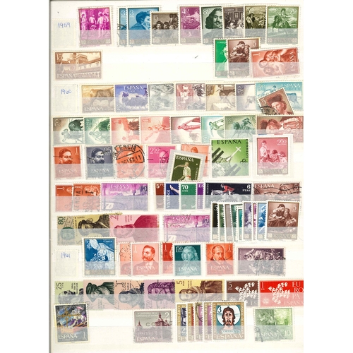 2375 - Spain; stockbook (32 sides) of 1860s to early 2000s mint and used. Decent general range with very li... 