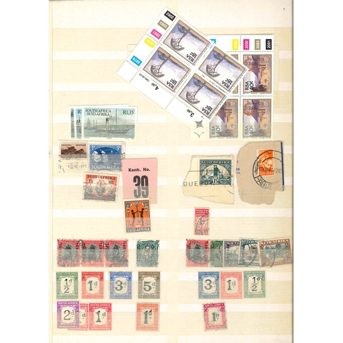 308 - South Africa; stockbook (27 sides with stamps) with stock, often duplicated, of Cape of Good Hope (1... 