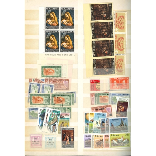 253 - New Zealand; large stockbook (46 sides) with wide range of majority used, mainly odd values, often w... 