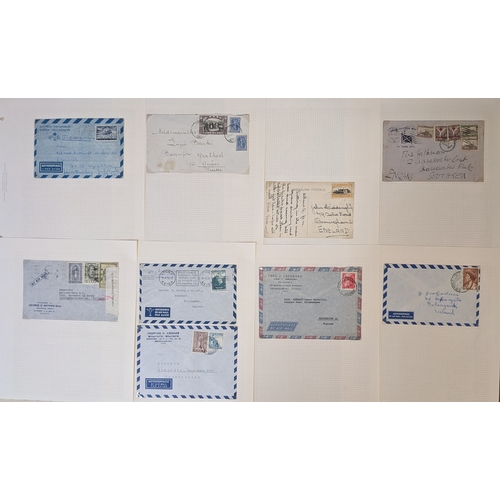 146 - Greece; 1862-1965 interesting and useful collection of covers (only one FDC, some cards) on pages, w... 