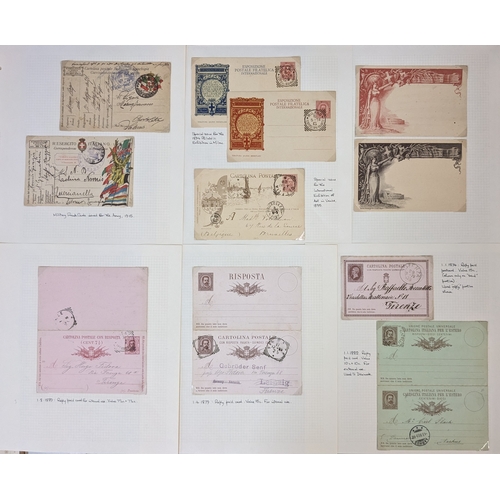 221 - Italy; 1865-c.1940s excellent collection of covers (some cards) and postal stationery on pages, some... 