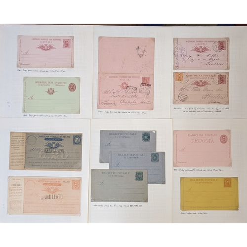 221 - Italy; 1865-c.1940s excellent collection of covers (some cards) and postal stationery on pages, some... 