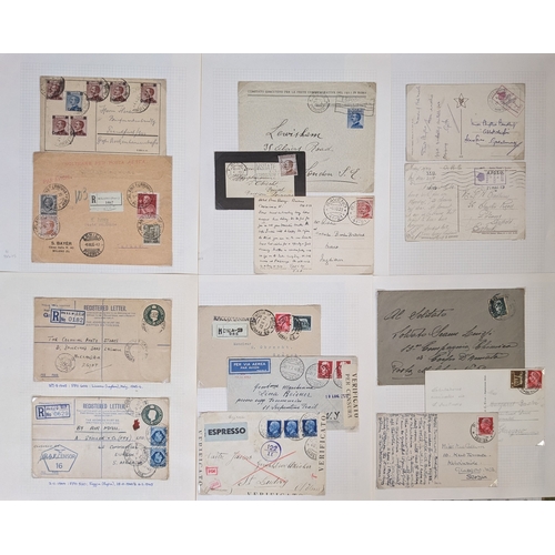 221 - Italy; 1865-c.1940s excellent collection of covers (some cards) and postal stationery on pages, some... 