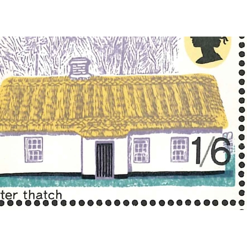 2795 - UK; 1970 Rural Architecture 1/6 complete sheet of 60 u.m., one with the 