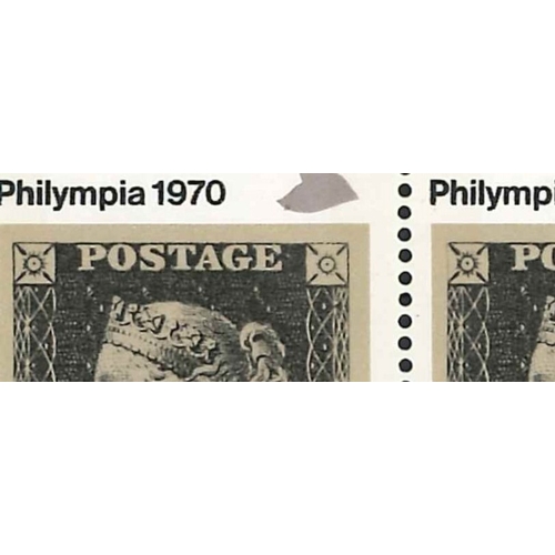 2796 - UK; 1970 Philympia 5d u.m. corner pair, one with the 