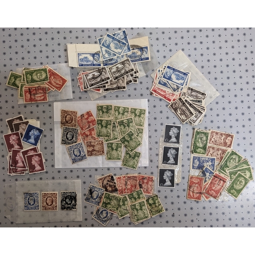 3391 - UK Mixed Lots; 1939-70 dupl. used batch of high values, probably off commercial bank mail. Condition... 