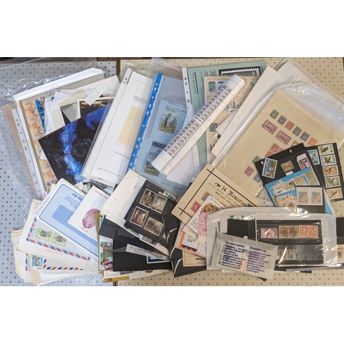 363 - Mixed Lots; medium carton with a varied mix of odds and ends - pages, covers, some mint sets/odds/bo... 