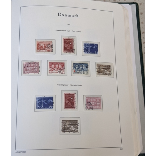 72 - Denmark; 1854-2013 used collection in two hingeless printed albums (pages to 2011), with just a few ... 