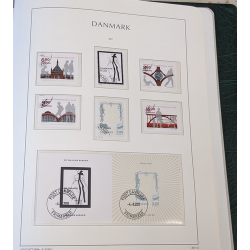 72 - Denmark; 1854-2013 used collection in two hingeless printed albums (pages to 2011), with just a few ... 