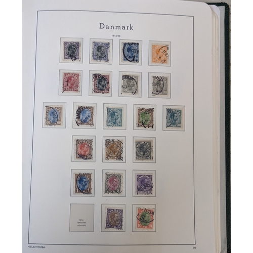 72 - Denmark; 1854-2013 used collection in two hingeless printed albums (pages to 2011), with just a few ... 