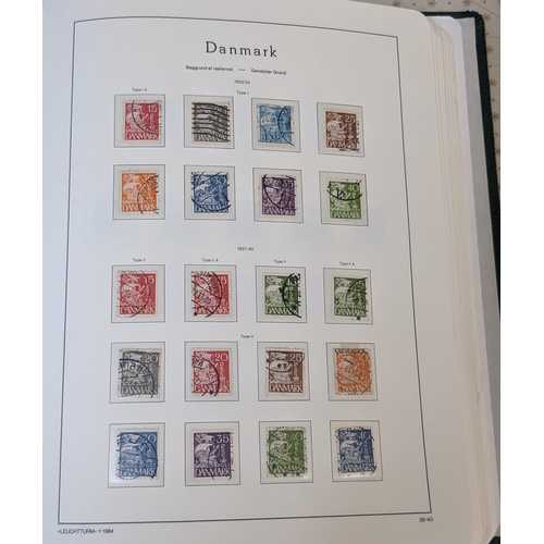 72 - Denmark; 1854-2013 used collection in two hingeless printed albums (pages to 2011), with just a few ... 