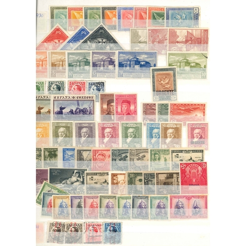 2375 - Spain; stockbook (32 sides) of 1860s to early 2000s mint and used. Decent general range with very li... 