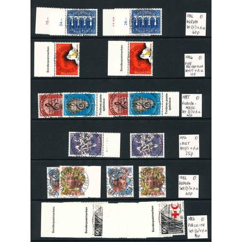 2466 - Switzerland; 1971-89 stockleaves of inexpensive sets etc. cancelled-to-order usually with light dupl... 