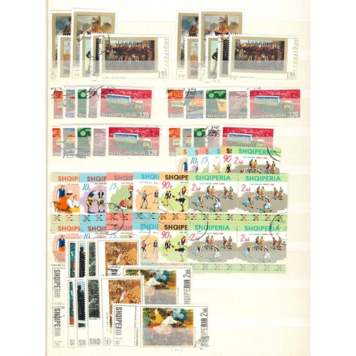 1032 - Mixed Lots; Foreign; stockbook (25 sides with stamps) of often duplicated Afghanistan, Albania (larg... 
