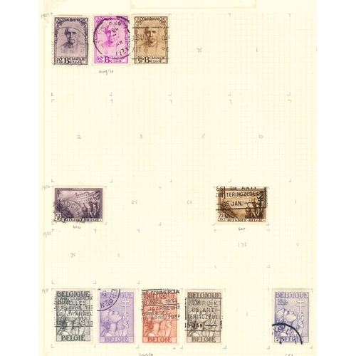 1417 - Belgium; 1926-50 used (mainly fine) collection on pages with decent range of commems, many catalogue... 