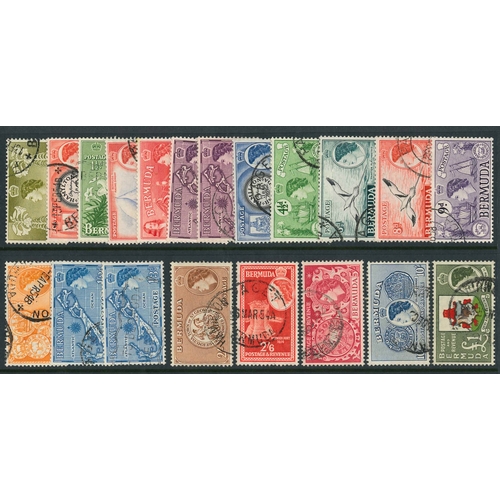 1421 - Bermuda; 1953-62 definitive set (18 + 2 types) used, mainly f./v.f.u. (2/6 creased). SG 135-150 cat.... 