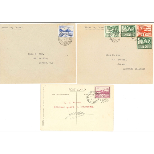 3372 - Jersey; German Occupation; 1941-43 six covers with occupation issues, first day cancels (make up to ... 