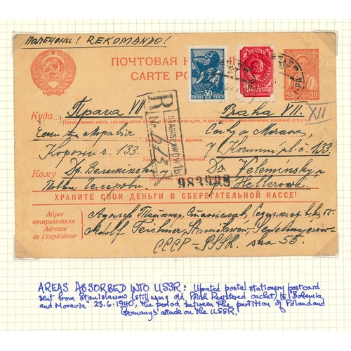 286 - Poland; German Occupation; 1939-45 neat little collection on 12 pages covering various aspects of th... 