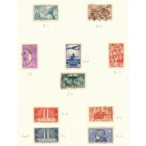 95 - France; 1849-1958 mainly used (mainly fine) collection on 35 pages with reasonable range of Cé... 