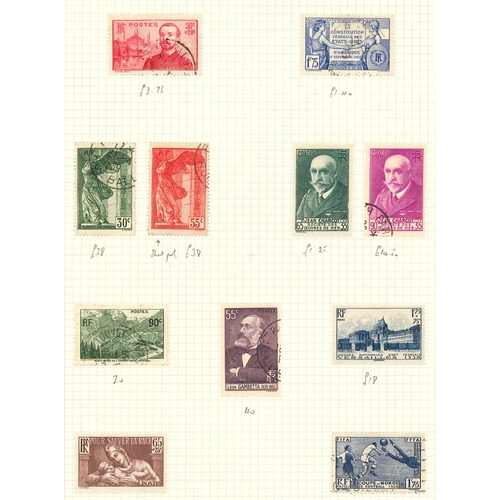 95 - France; 1849-1958 mainly used (mainly fine) collection on 35 pages with reasonable range of Cé... 