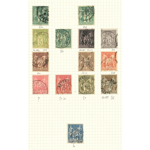 95 - France; 1849-1958 mainly used (mainly fine) collection on 35 pages with reasonable range of Cé... 