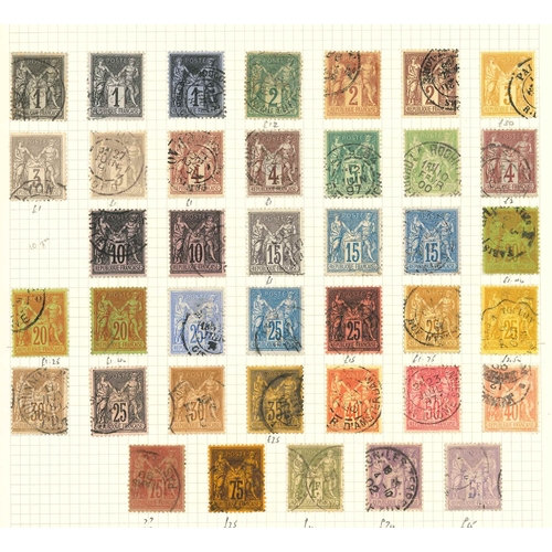 95 - France; 1849-1958 mainly used (mainly fine) collection on 35 pages with reasonable range of Cé... 