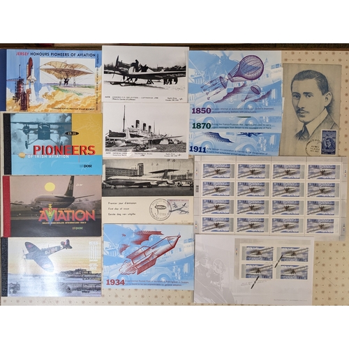 1040 - Thematics; Aviation; small mix inc. four prestige booklets, four miniature sheets, etc.... 