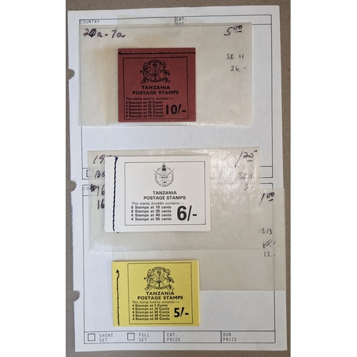 2478 - Tanganyika/Tanzania; Booklets; 1961-80 seln. of seven different booklets, SG nos. SB5, SB6, SB7, SB1... 