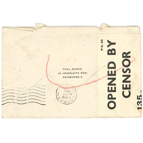 3211 - UK Covers; 1940 cover to Netherlands, sent as FDC of Centenary set, rubber-stamped 