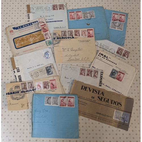 4 - Argentina; c.1943-44 bundle of commercial covers, Buenos Aires to London, all censored, including th... 