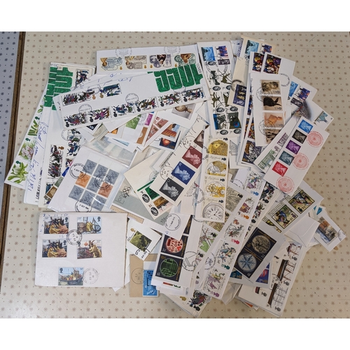 775 - UK Mixed Lots; box of mainly pieces cut from first day covers, the majority with full sets. A few KG... 