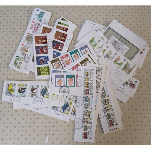 775 - UK Mixed Lots; box of mainly pieces cut from first day covers, the majority with full sets. A few KG... 