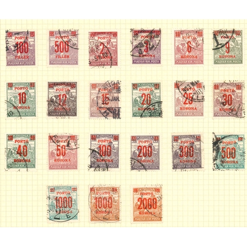 1905 - Hungary; 1871-1958 mainly used colln. on pages, quite sporadic (i.e. decent areas and missing areas)... 