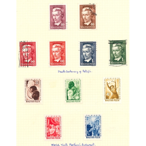 1905 - Hungary; 1871-1958 mainly used colln. on pages, quite sporadic (i.e. decent areas and missing areas)... 