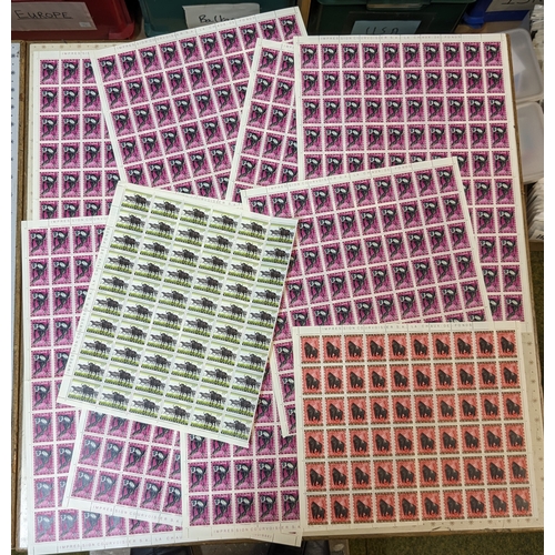 297 - Ruanda-Urundi; 1924-59 duplicated lot, mainly in blocks, also including some Belgian Congo. Conditio... 