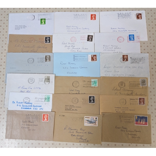 3231 - UK Slogan Postmarks; mainly 1980s/90s box of covers with mix of slogan cancels, majority small envel... 