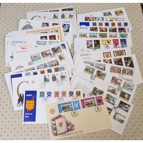 3373 - Jersey; 1969-2002 (few after 1990) bundle of illustrated first day covers, nearly all fine unaddress... 