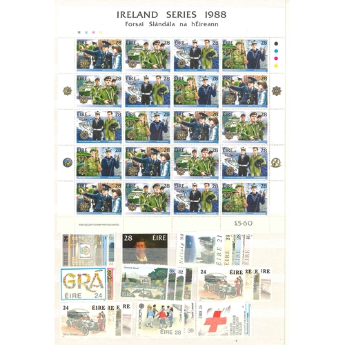 198 - Ireland; 1978-2001 u.m. collection on stockleaves, nearly all in sets, with minimal duplication. (Un... 