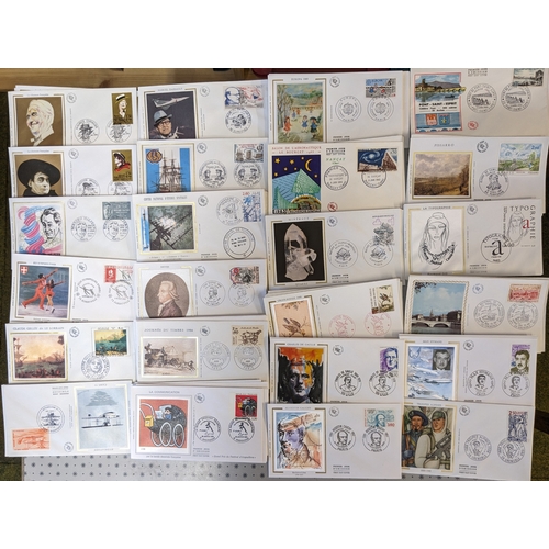 104 - France; 1969-90 big bundle of illus. unaddressed first day covers, mainly 