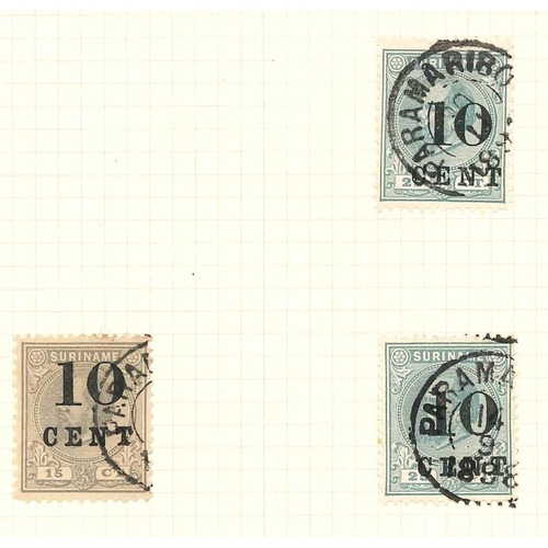 252 - Netherlands Colonies; several pages with useful mix of Curaçao (27, inc. 1934 Anniversary values to ... 