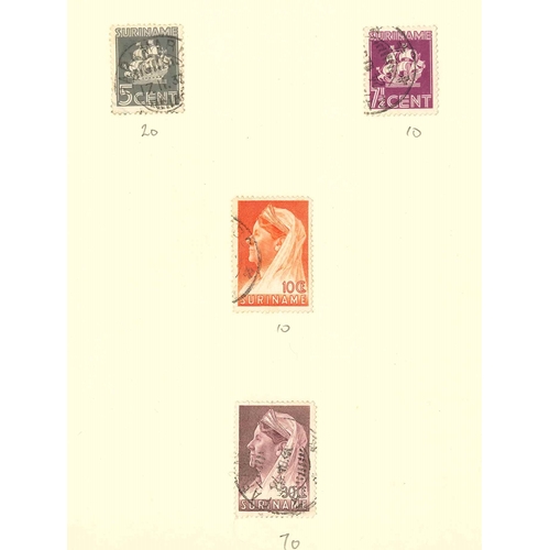 252 - Netherlands Colonies; several pages with useful mix of Curaçao (27, inc. 1934 Anniversary values to ... 