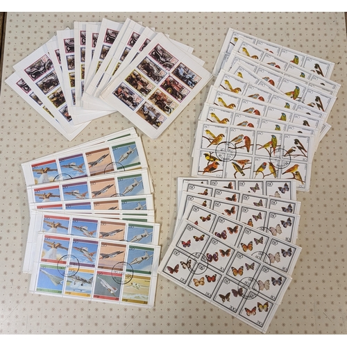 2454 - Sweden; Locals; duplicated bundle of 1970s Isö sheetlets of Butterflies (43 sheets of 8), Birds... 