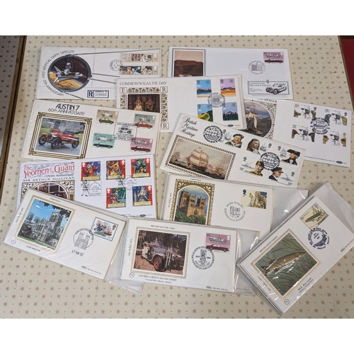 3083 - UK FDCs; 1981-84 (and odds later) box of Benham 